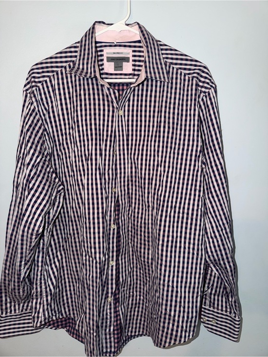 Johnston & Murphy Other - Johnston & Murphy Pink and Navy Gingham Dress Shirt